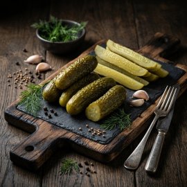 Огурцы маринованные пикантные острые